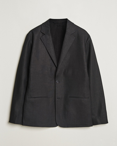 NN07 Timo Linen Blazer Black – Black