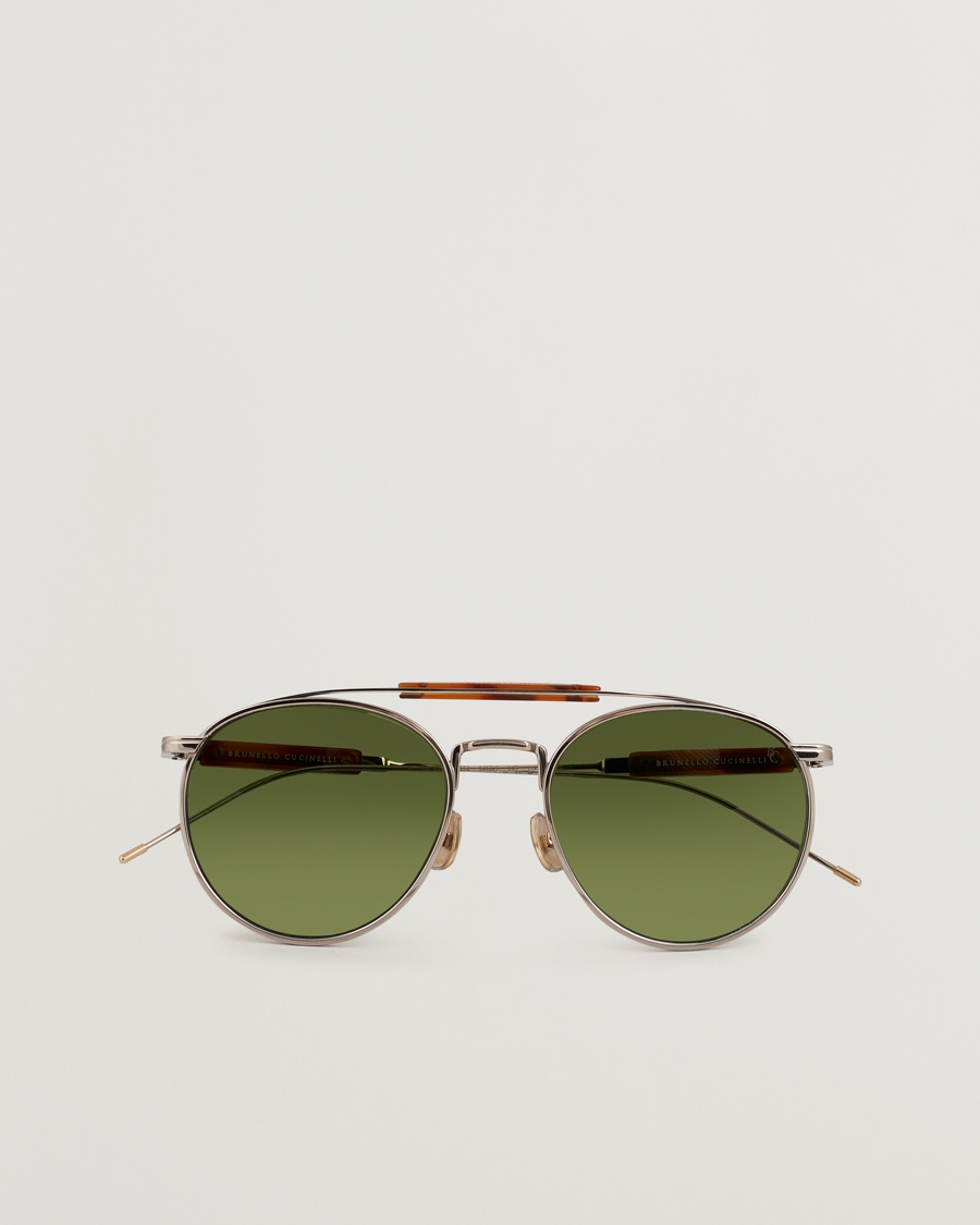 Brunello Cucinelli 0BC2004ST Sunglasses Silver – Green