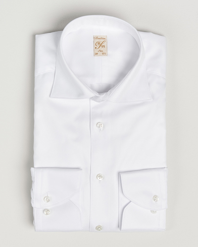 Stenströms 1899 Slim Cotton Twill Shirt White – White