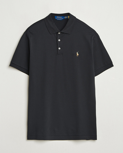 Polo Ralph Lauren Custom Slim Fit Cotton Polo Polo Black – Black