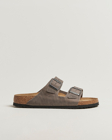 BIRKENSTOCK Arizona Soft Footbed Iron Oiled Leather – Grey