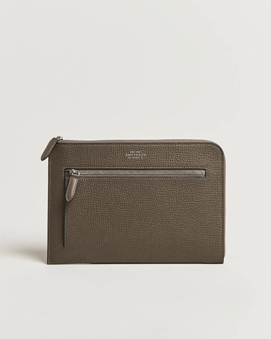 Smythson Ludlow Flat Organiser Pouch Dark Taupe – Brown