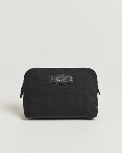 Smythson Canvas Norton Travel Pouch Black – Black