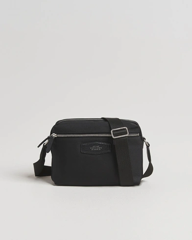 Smythson Canvas Norton Crossbody Bag Black – Black