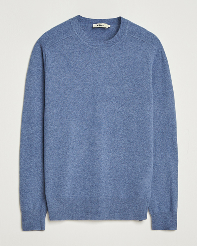 Altea Wool/Cashmere Crew Neck Pullover Blue – Blue