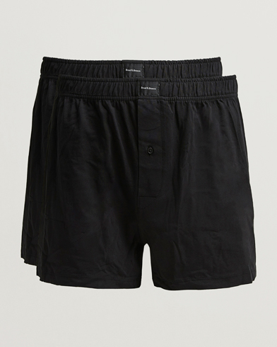 Zimmerli of Switzerland Sea island Cotton Boxer Shorts Black at
