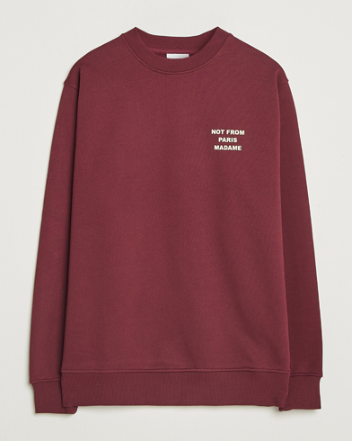 Drôle de Monsieur Slogan Sweatshirt Wine – Red
