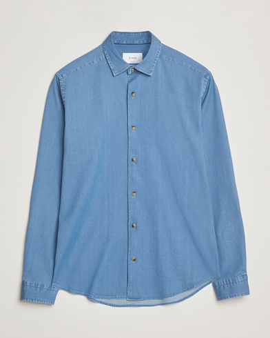 Eton Casual Fit Denim Shirt Light Wash – Blue