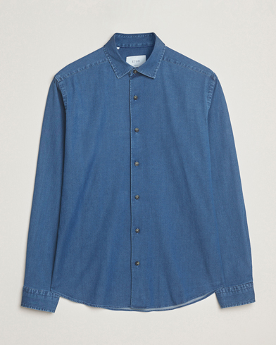 Eton Casual Fit Denim Shirt Dark Wash – Blue