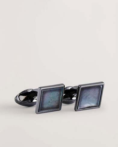 Eton Mother of Pearl Cufflink Dark Grey
