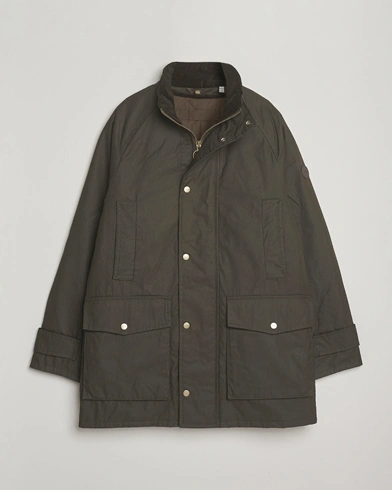 GANT Double Decker Waxed Jacket Dark Sage – Green