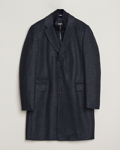 Harris Wharf London Pressed Wool Long Peacoat Black at CareOfCarl.com