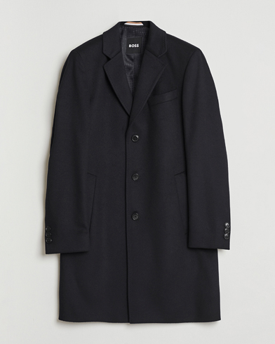 BOSS BLACK Hyde Wool Coat Black – Black