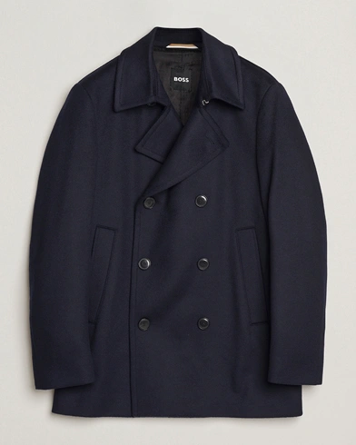 BOSS BLACK Hyde Wool Peacoat Dark Blue - Size: 50
