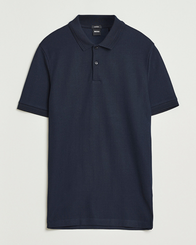 BOSS BLACK Parlay Structured Polo Dark Blue – Blue