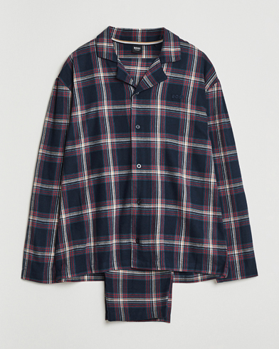 BOSS BLACK BOSS BLACK Flannel Long Sleeve Pyjama Set Open Blue - Size: M