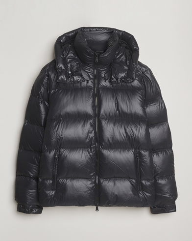 Moncler Grenoble Graniers Velvet Down Jacket Black at CareOfCarl.com