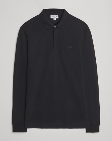 Lacoste Paris Long Sleeve Polo Piké Black – Black