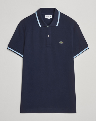 Lacoste Original Tipped Polo Piké Navy Blue – Blue