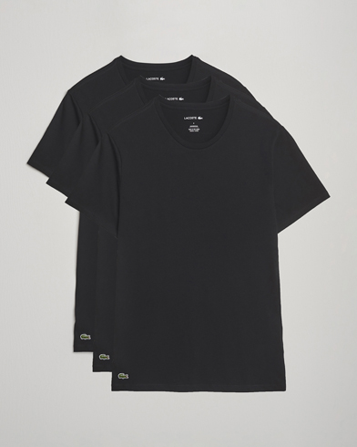 Lacoste 3-Pack Crew Neck T-Shirt Black – Black