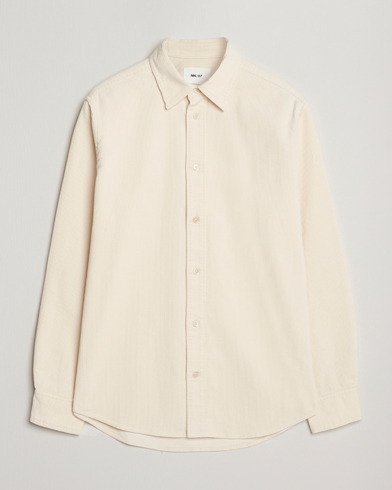 NN07 Colby Corduroy Overshirt Ivory – White