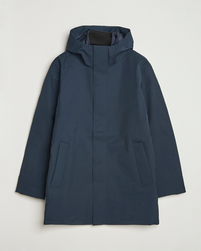 h*a様 MONCLER LIN Long nylon coat Moncler Hanoverian Long Down Parka Navy at CareOfCarl.com
