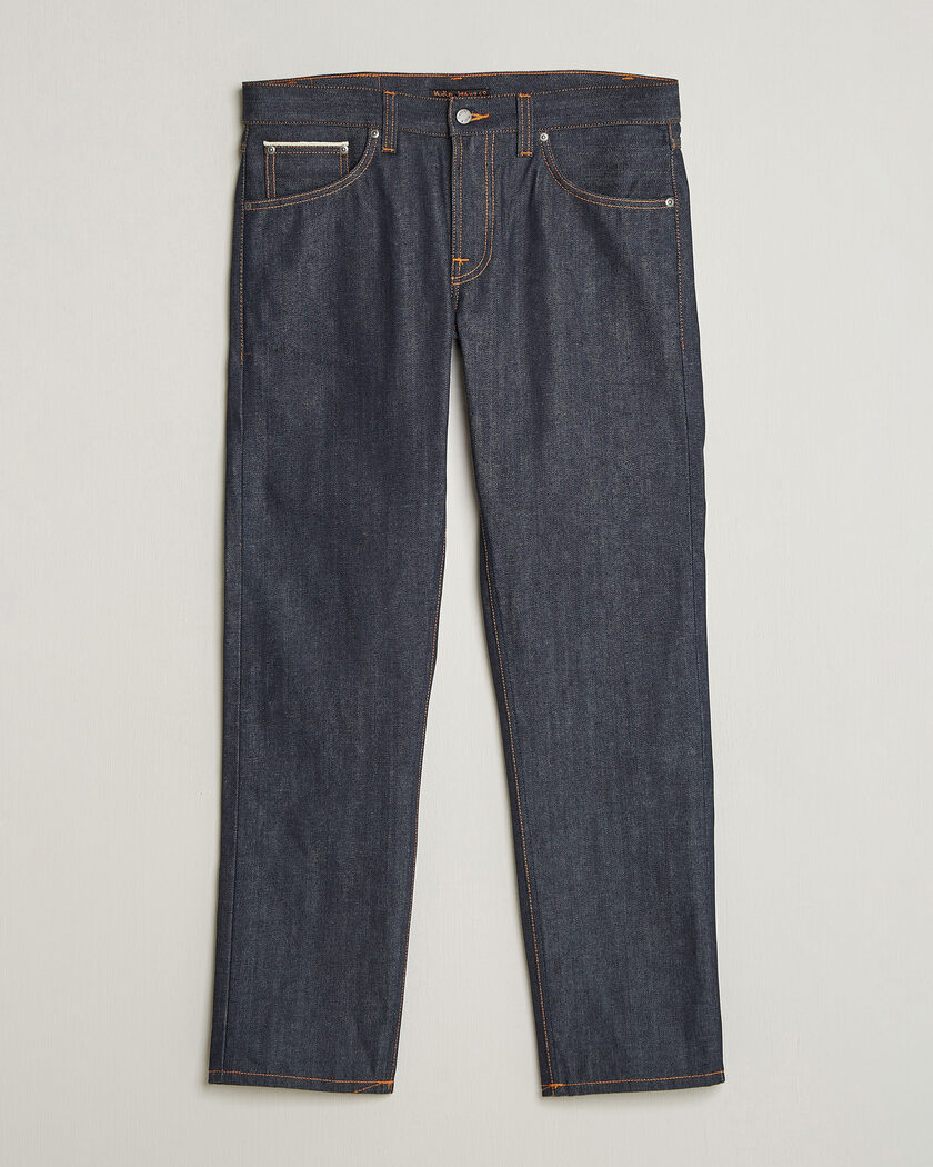 Nudie Jeans Gritty Jackson Jeans Dry Dusk Selvage – Blue