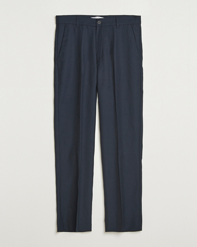 Samsøe Samsøe Noah Pleated Trousers Salute Navy - Size: 48