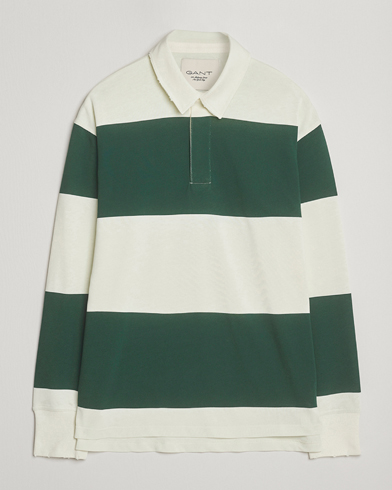 GANT 240 Mulberry Street Block Stripe Heavy Rugger Forest Green/White – Green