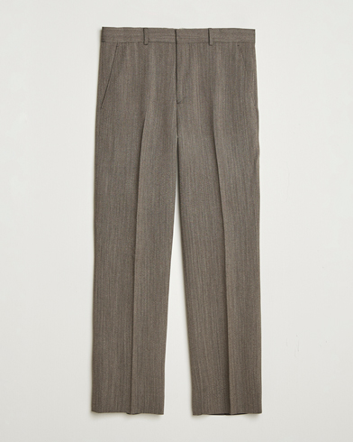 GANT 240 Mulberry Street Herringbone Suit Pants Deep Brown - Size: 50 / Mens clothing