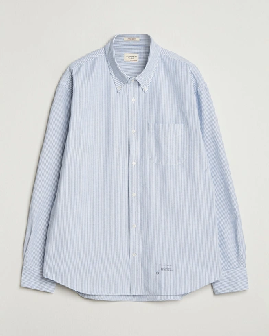 GANT 240 Mulberry Street Relaxed Fit US Striped Oxford Shirt Blue Water – Blue
