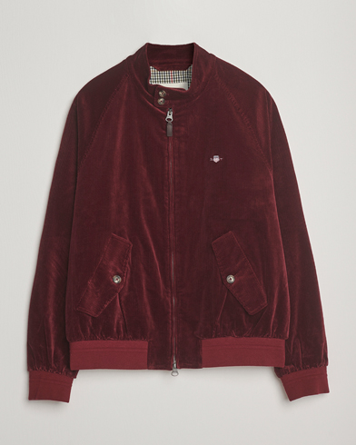 GANT Corduroy Harrington Jacket Plumped Red – Red