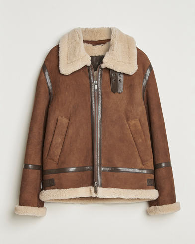 GANT Suede Shearling Jacket Mahogany Brown – Brown