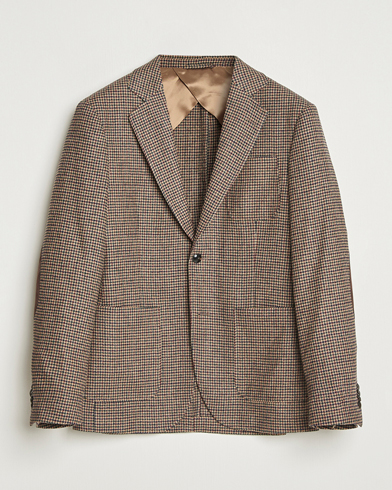 GANT Wool Houndstooth Blazer Light Taupe – Brown