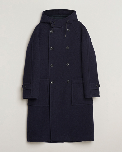 Herno Wool Zip Coat Navy at CareOfCarl.com