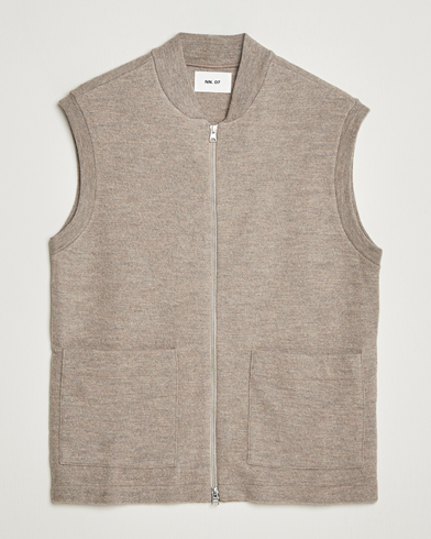 Drake's Lambswool Vest Cardigan Yellow at CareOfCarl.com