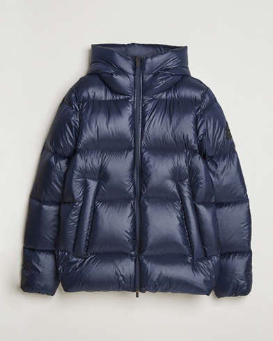 Moncler Montgenevre Flannel Down Jacket Navy at CareOfCarl.com