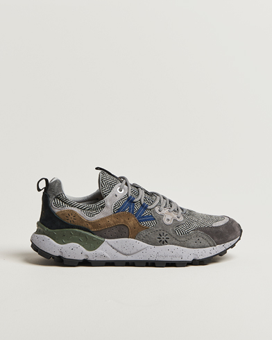 Flower Mountain Yamano 3 Suede/Tweed Wool Sneaker Grey – Grey