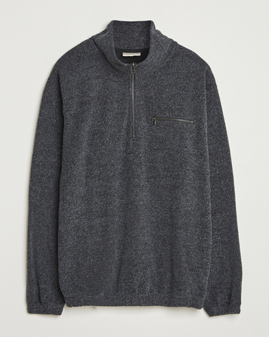 Brunello Cucinelli 2 Ply Cashmere Half Zip Light Grey at