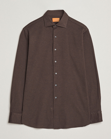 Grigio Cotton Jersey Shirt Dark Brown – Brown