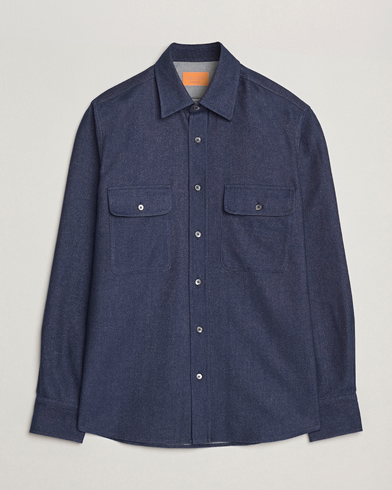 Grigio Heavy Twill Overshirt Navy – Blue