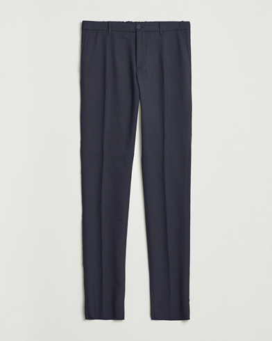 Incotex Slim Fit Washable Flannel Trousers Grey Melange – Grey