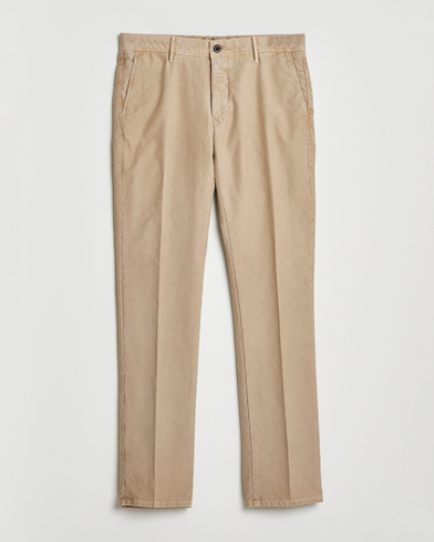 Incotex Regular Fit Garment Dyed Slacks Beige at CareOfCarl.com