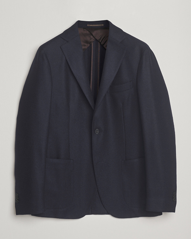 Incotex Wool/Cashmere Blazer Navy – Blue