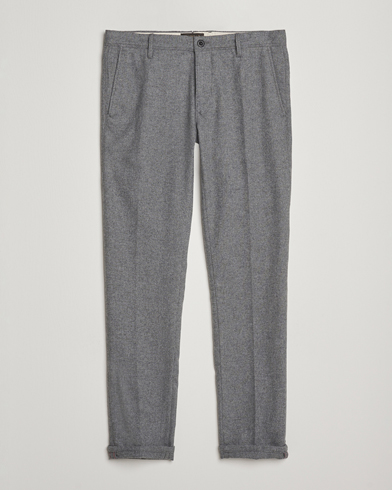 Incotex Slim Fit Washed Flannel Slacks Light Grey – Grey