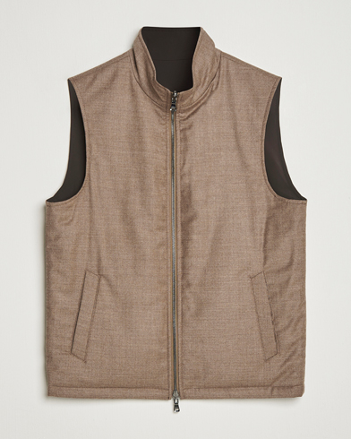 Morris Welch Wool Gilet Brown at CareOfCarl.com