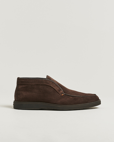 Santoni Detroit Chukka Boots Dark Brown Suede – Brown