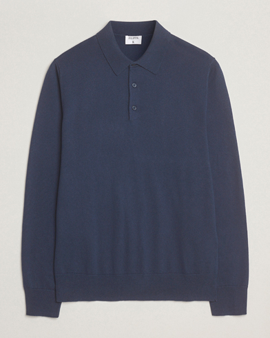 Filippa K Knitted Polo Shirt Dusk Blue – Blue