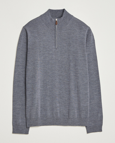 Polo Ralph Lauren Cotton/Wool Cable Half-Zip Fawn Grey Heather at