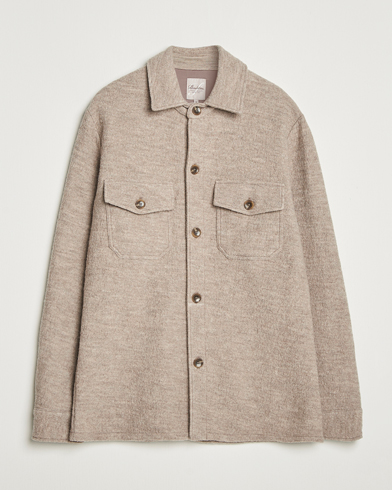 Stenströms Felted Wool Overshirt Beige – Beige